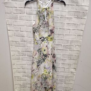 White House Black Market Floral High Low Dress